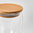 Vaso de Cristal con Tapa de Bambú